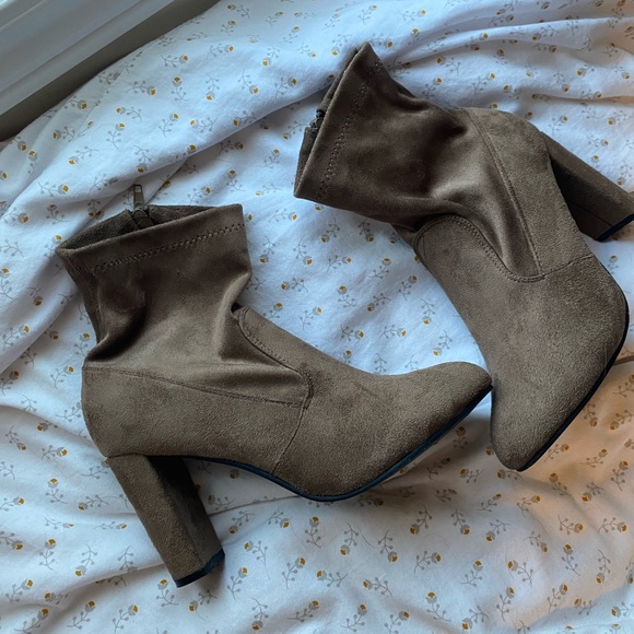 Brown Suede Booties - Picture 3 of 5